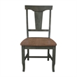 Soild Wood Panel Back Chair in Hickory/Washed Coal - Set of 2
