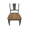 Soild Wood Panel Back Chair in Hickory/Washed Coal - Set of 2