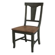 Soild Wood Panel Back Chair in Hickory/Washed Coal - Set of 2