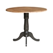 Wood 42 in. Round Drop Leaf Counter Height Dining Table - Hickory/Washed Coal