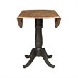 Wood 42 in. Round Drop Leaf Counter Height Dining Table - Hickory/Washed Coal
