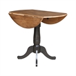 Wood 42 in. Round Drop Leaf Counter Height Dining Table - Hickory/Washed Coal