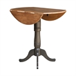 Wood 42 in. Round Drop Leaf Bar Height Dining Table - Hickory/Washed Coal