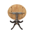 Wood 42 in. Round Drop Leaf Bar Height Dining Table - Hickory/Washed Coal