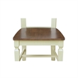 Vista Solid Wood Ladderback Chairs in Hickory/Shell - Set of 2