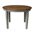 44 x 44 in Round Top Solid Wood Dining Table in Hickory/Stone
