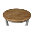 44 x 44 in Round Top Solid Wood Dining Table in Hickory/Stone