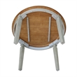44 x 44 in Round Top Solid Wood Dining Table in Hickory/Stone