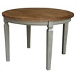 44 x 44 in Round Top Solid Wood Dining Table in Hickory/Stone