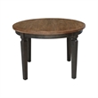 44 x 44 in Round Top Solid Wood Dining Table in Hickory/Washed Coal