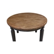 44 x 44 in Round Top Solid Wood Dining Table in Hickory/Washed Coal
