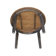 44 x 44 in Round Top Solid Wood Dining Table in Hickory/Washed Coal