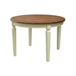 44 in Round Wood Dining Table with 4 Ladderback Chairs in Hickory/Shell