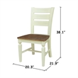 44 in Round Wood Dining Table with 4 Ladderback Chairs in Hickory/Shell