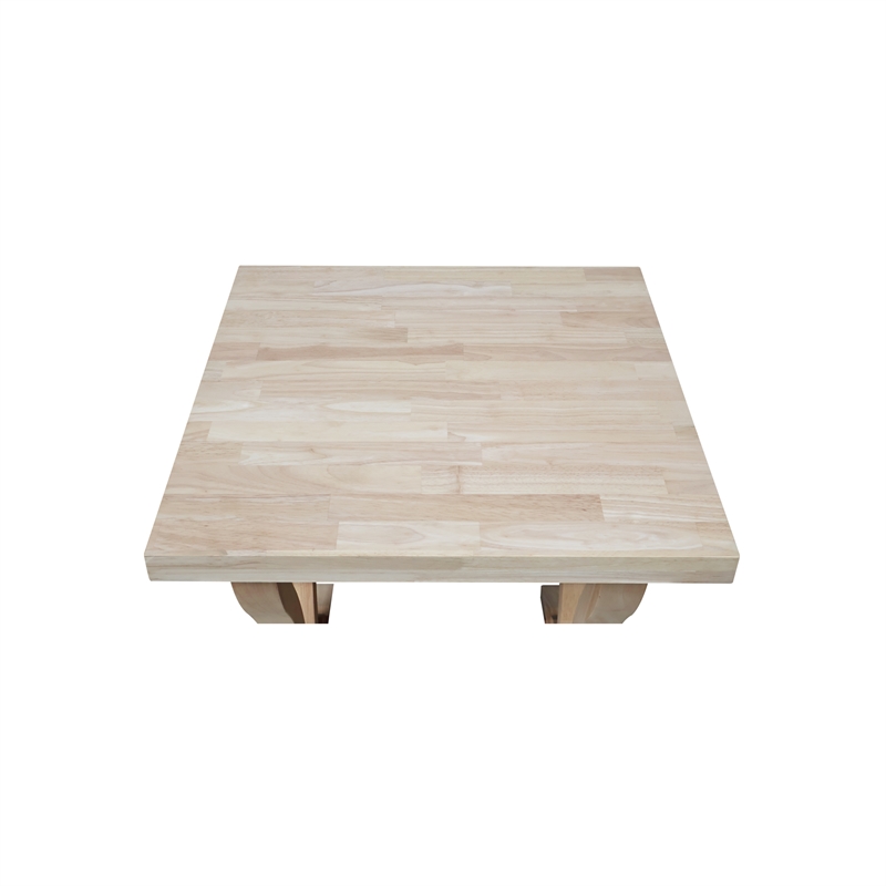 International Concepts LaCasa Solid Wood End Table - Unfinished