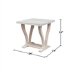 International Concepts LaCasa Solid Wood End Table - Unfinished
