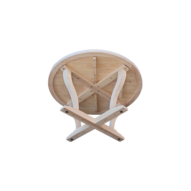 International Concepts LaCasa Solid Wood Round Coffee Table - Unfinished