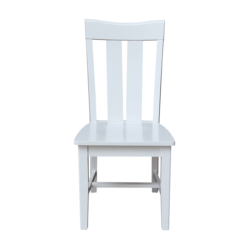 International Concepts Ava Solid Wood Dining Chairs - Set of 2 in White