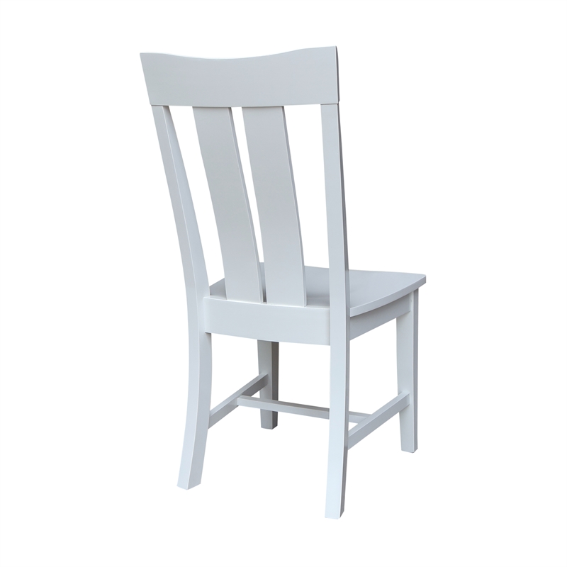 International Concepts Ava Solid Wood Dining Chairs - Set of 2 in White