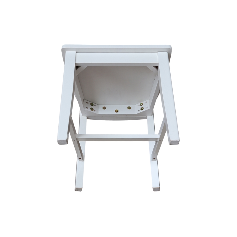 International Concepts Ava Solid Wood Dining Chairs - Set of 2 in White