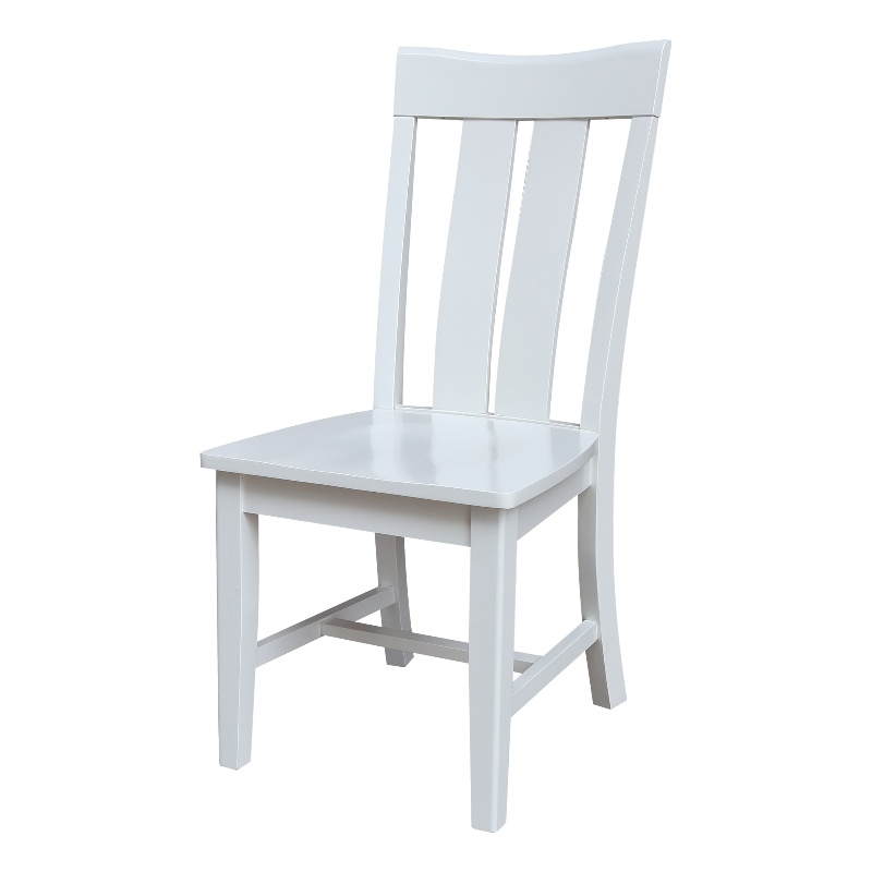 International Concepts Ava Solid Wood Dining Chairs - Set of 2 in White