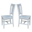San Remo Solid Wood Splatback Chair - Beach White Hand Rubbed