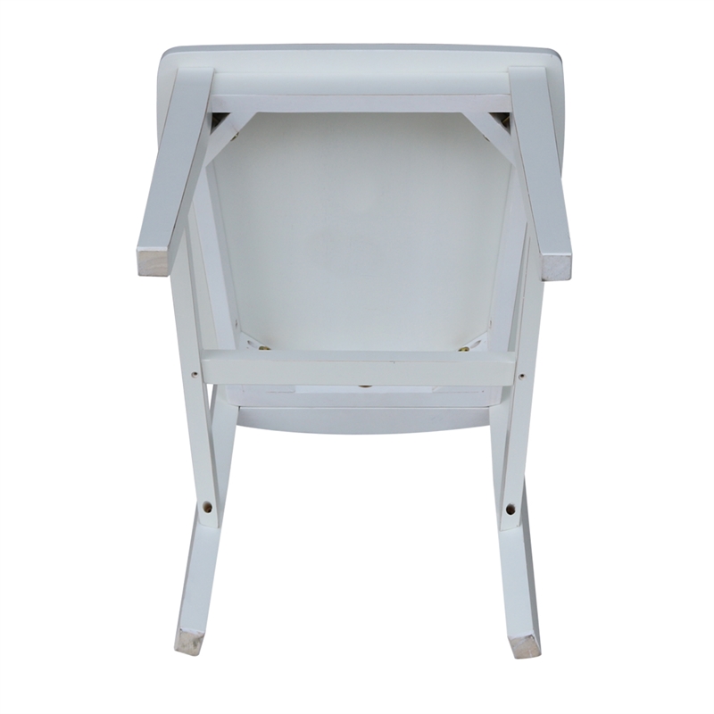 San Remo Solid Wood Splatback Chair - Beach White Hand Rubbed