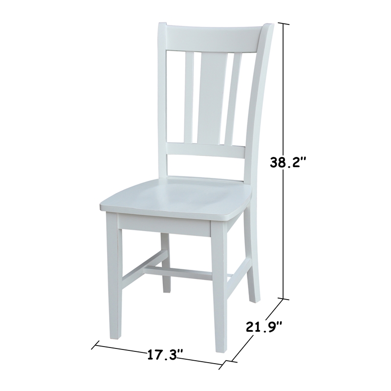 San Remo Solid Wood Splatback Chair - Beach White Hand Rubbed