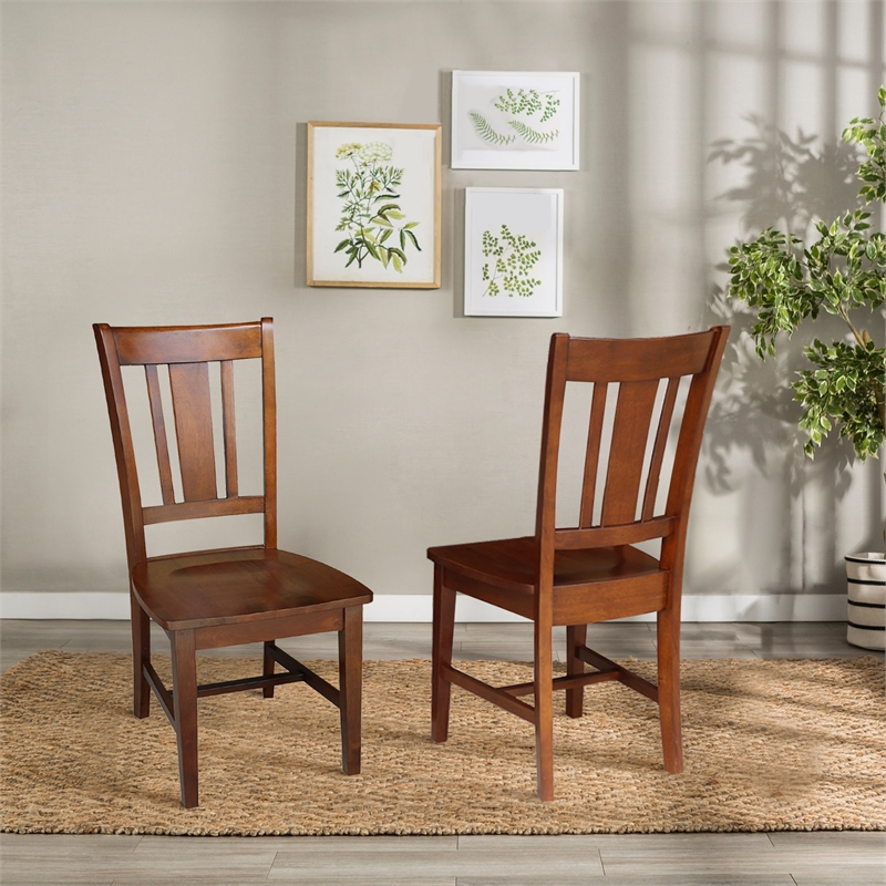 International Concepts San Remo Solid Wood Splatback Dining Chair in Espresso