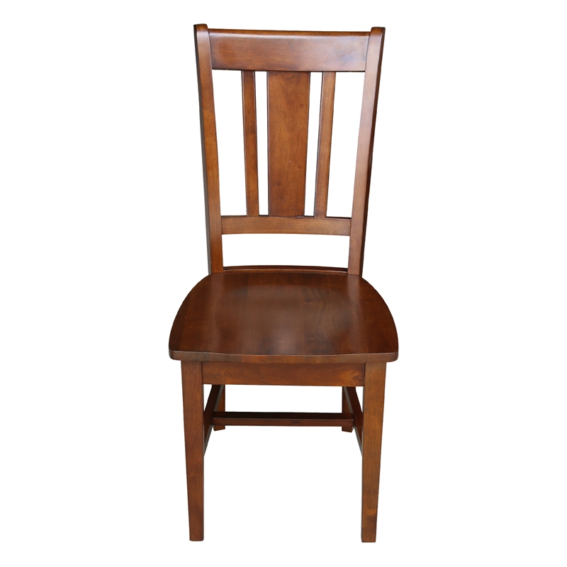 International Concepts San Remo Solid Wood Splatback Dining Chair in Espresso