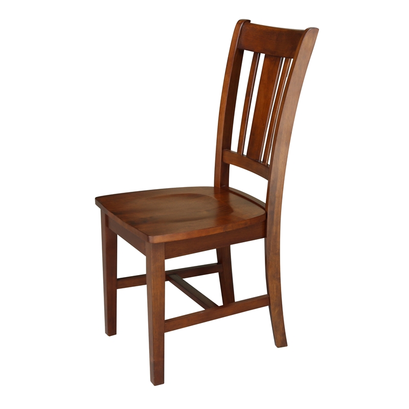 International Concepts San Remo Solid Wood Splatback Dining Chair in Espresso
