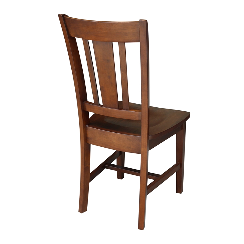International Concepts San Remo Solid Wood Splatback Dining Chair in Espresso