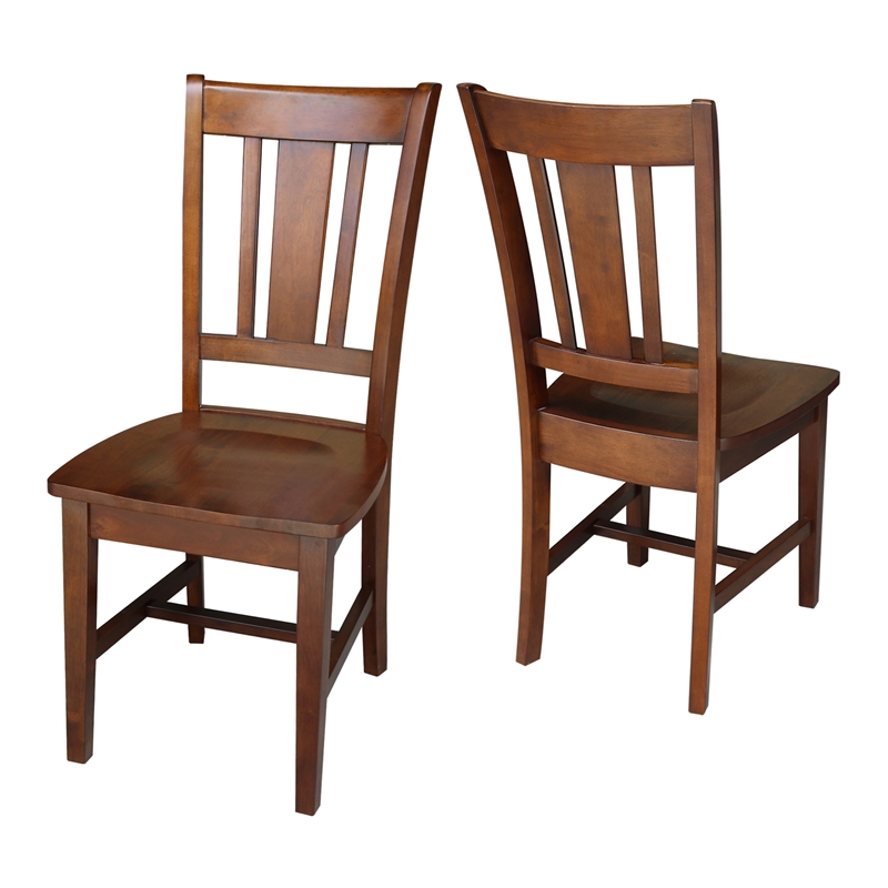 International Concepts San Remo Solid Wood Splatback Dining Chair in Espresso