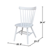 International Concepts Copenhagen Solid Wood Chair in White