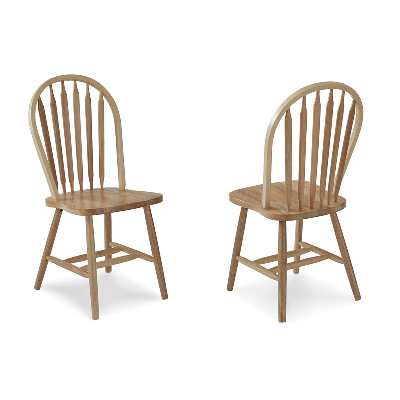 International Concepts Windsor Solid Wood Arrowback Chair in Natural