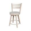 Sara Soild Wood Counter Height Stool with Swivel Seat in Unfinished