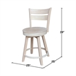 Sara Soild Wood Counter Height Stool with Swivel Seat in Unfinished