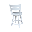 Sara Soild Wood Counter Height Stool with Swivel Seat in White