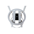 Sara Soild Wood Counter Height Stool with Swivel Seat in White