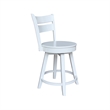 Sara Soild Wood Counter Height Stool with Swivel Seat in White