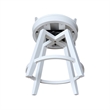 Sara Soild Wood Counter Height Stool with Swivel Seat in White