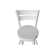 Sara Soild Wood Counter Height Stool with Swivel Seat in White