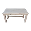 International Concepts Vista Solid Wood Desk with 2 Drawers in Unfinished