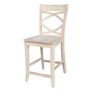 International Concepts Milano Solid Wood Counterheight Stool - 24&quot Seat Height