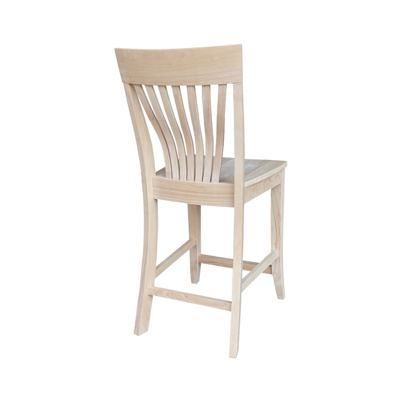 International Concepts Amanda Solid Wood Counterheight Stool - 24