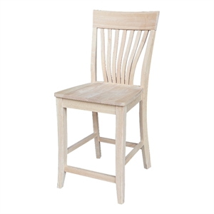 International Concepts Amanda Solid Wood Counterheight Stool - 24&quot Seat Height