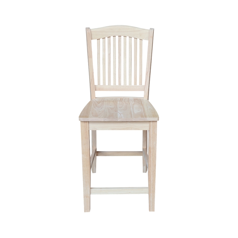 International Concepts Stafford Soild Wood Counterheight Stool - 24