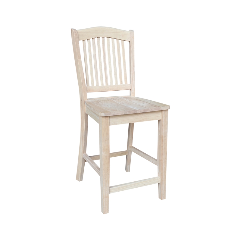 International Concepts Stafford Soild Wood Counterheight Stool - 24