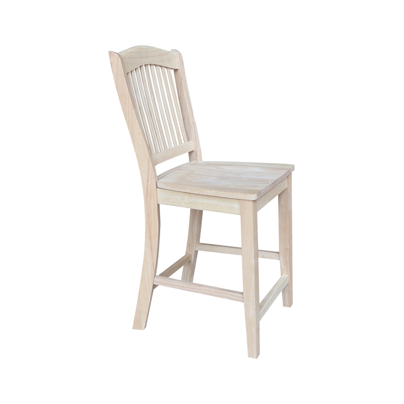 International Concepts Stafford Soild Wood Counterheight Stool - 24