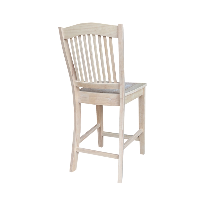 International Concepts Stafford Soild Wood Counterheight Stool - 24